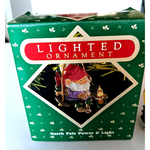 VTG Hallmark 1987 Keepsake Magic Ornament Lighted North Pole Power And L… - Picture 2 of 5